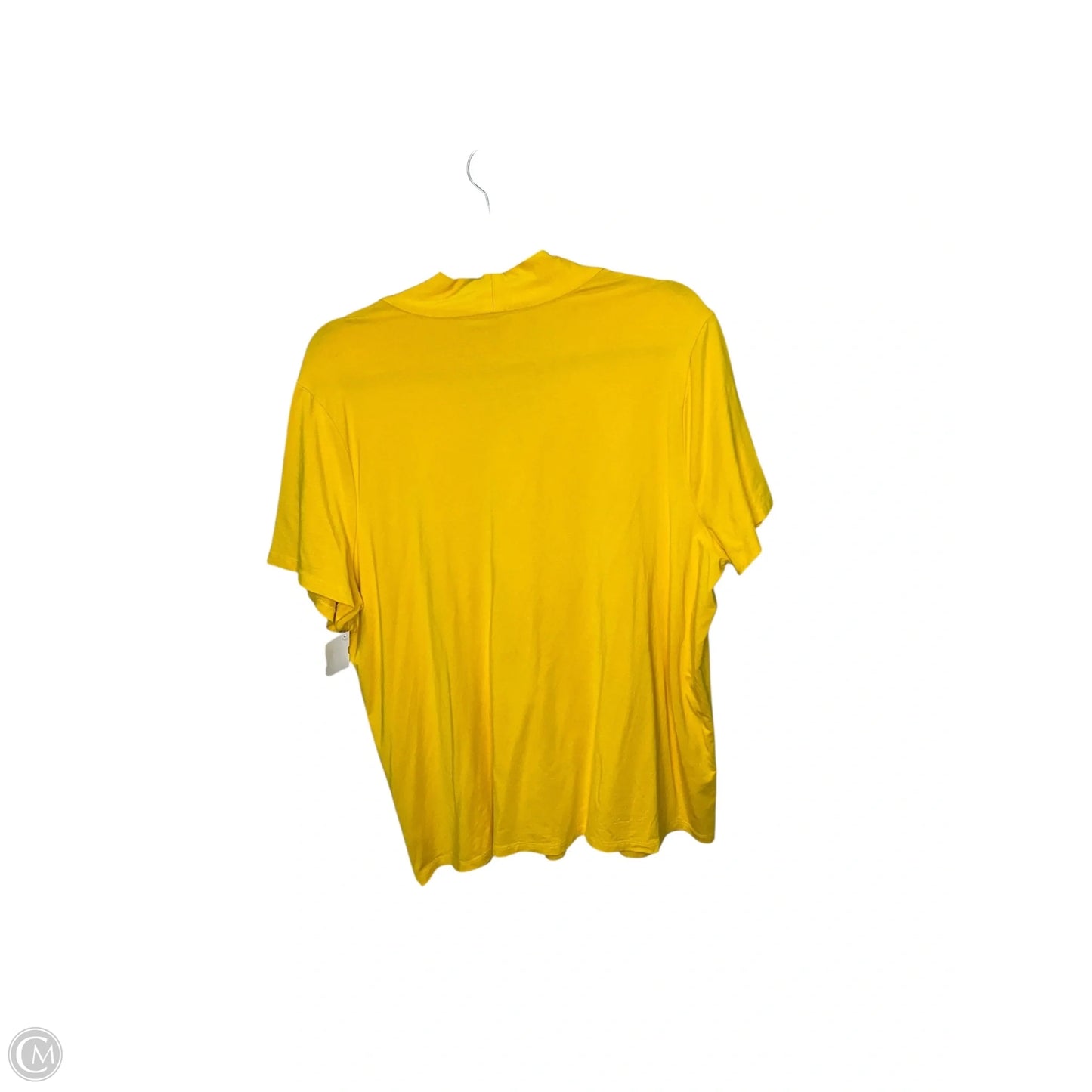 Top Short Sleeve By Talbots In Yellow, Size: 2x