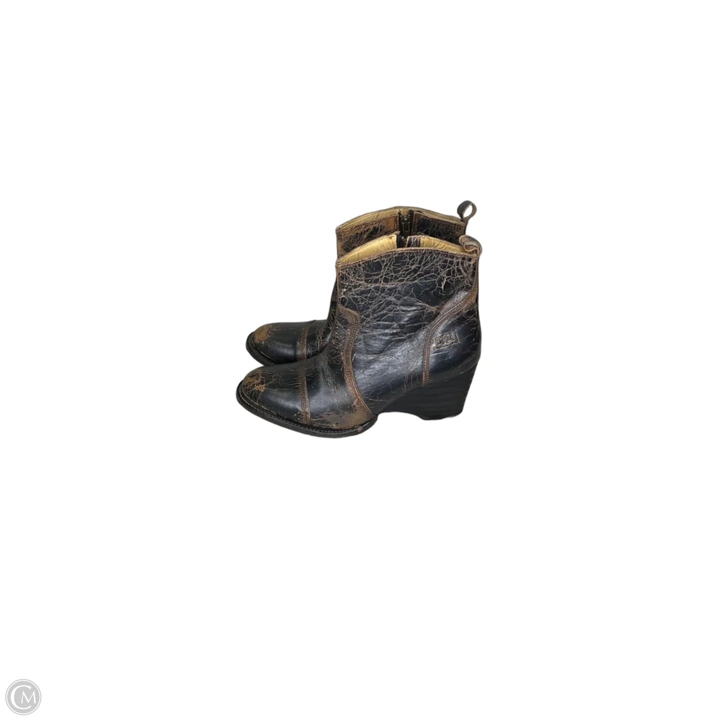 Boots Ankle Heels By Bed Stu In Black, Size: 10