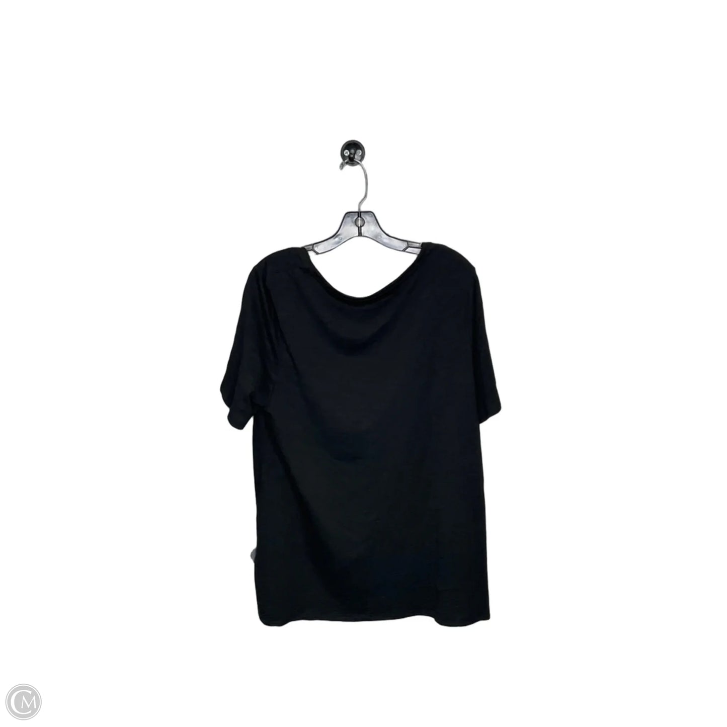 Top Short Sleeve By Chicos In Black, Size: L