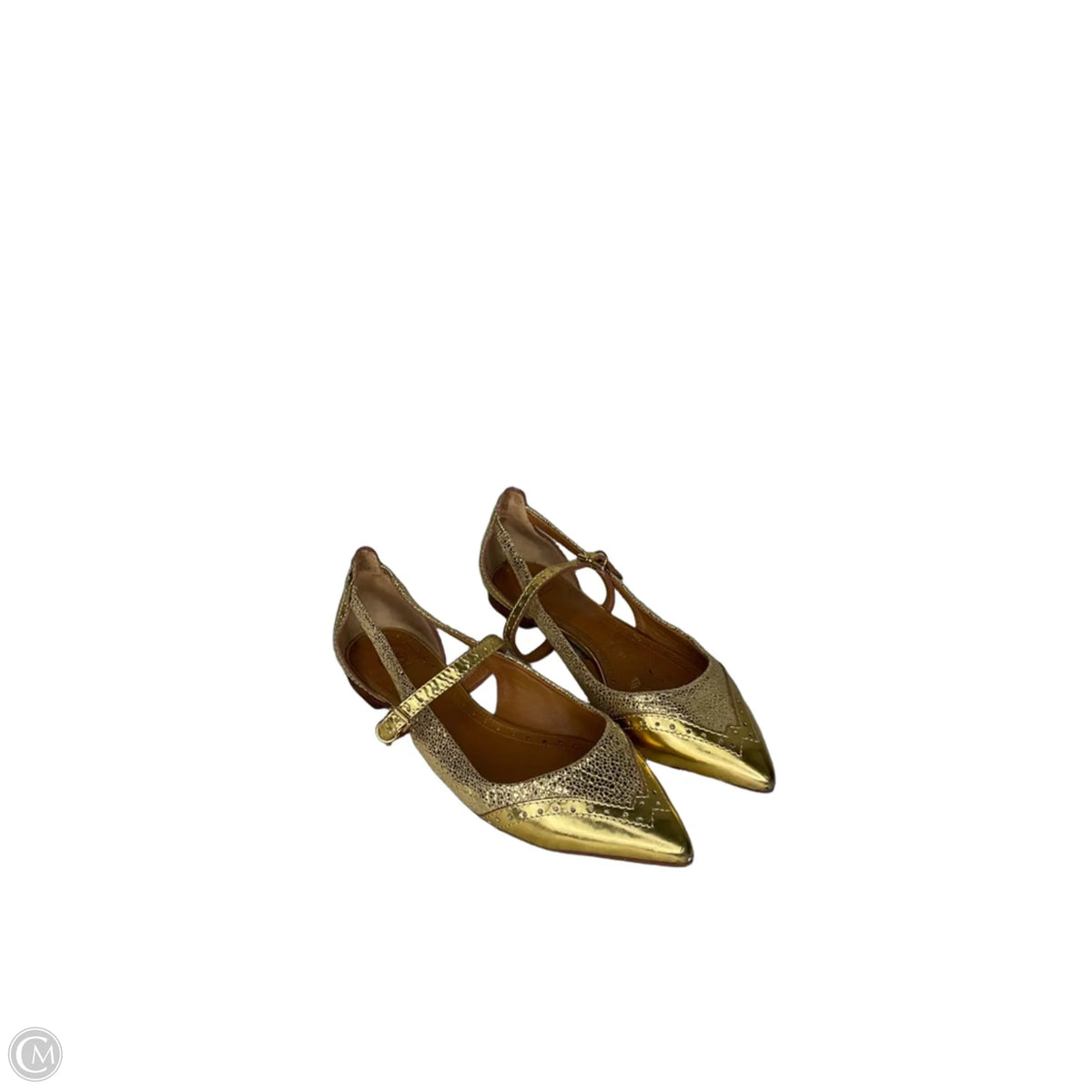 Shoes Designer By Tory Burch In Gold, Size: 6.5