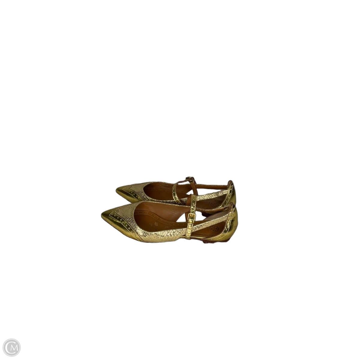 Shoes Designer By Tory Burch In Gold, Size: 6.5