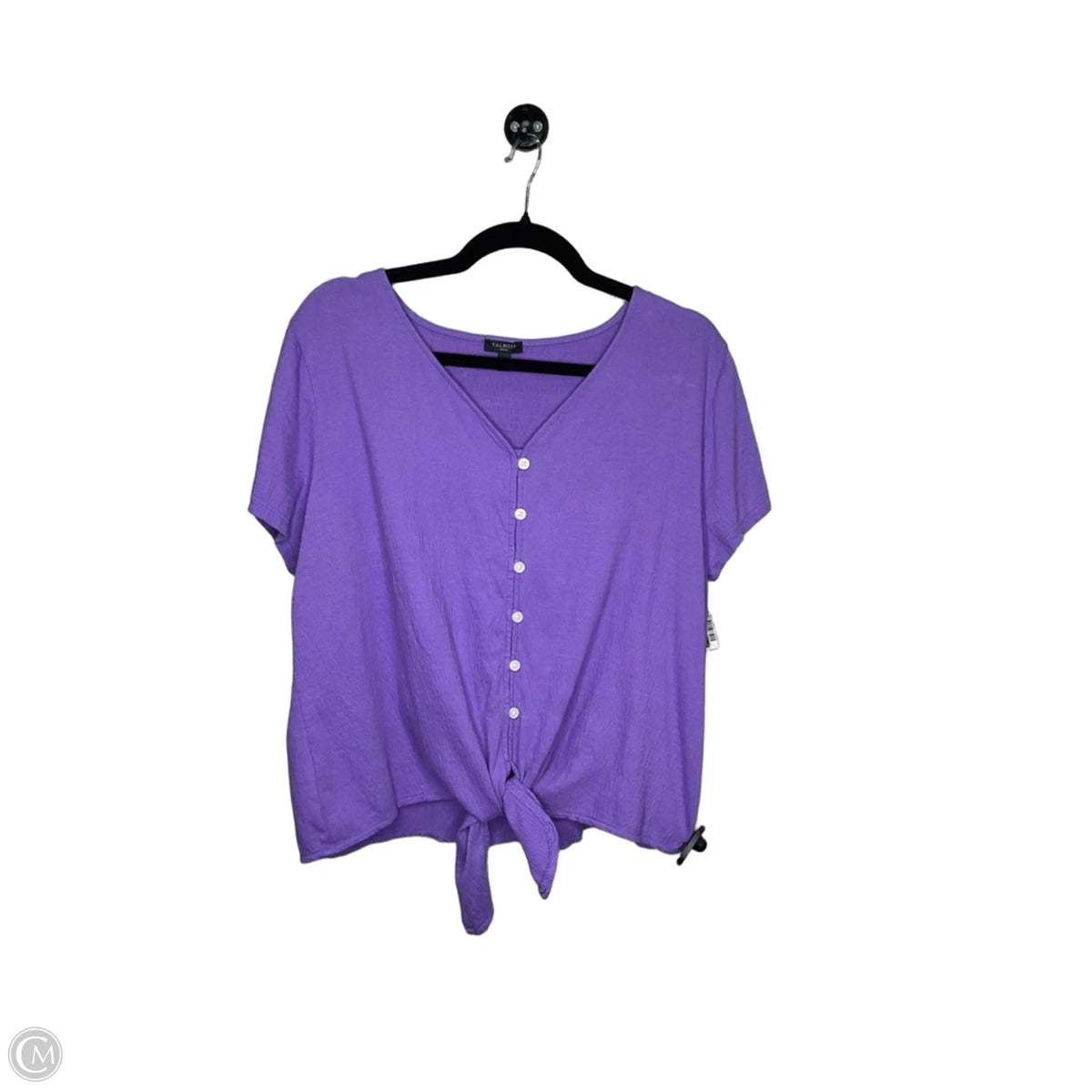 Top Short Sleeve By Talbots In Purple, Size: Mp