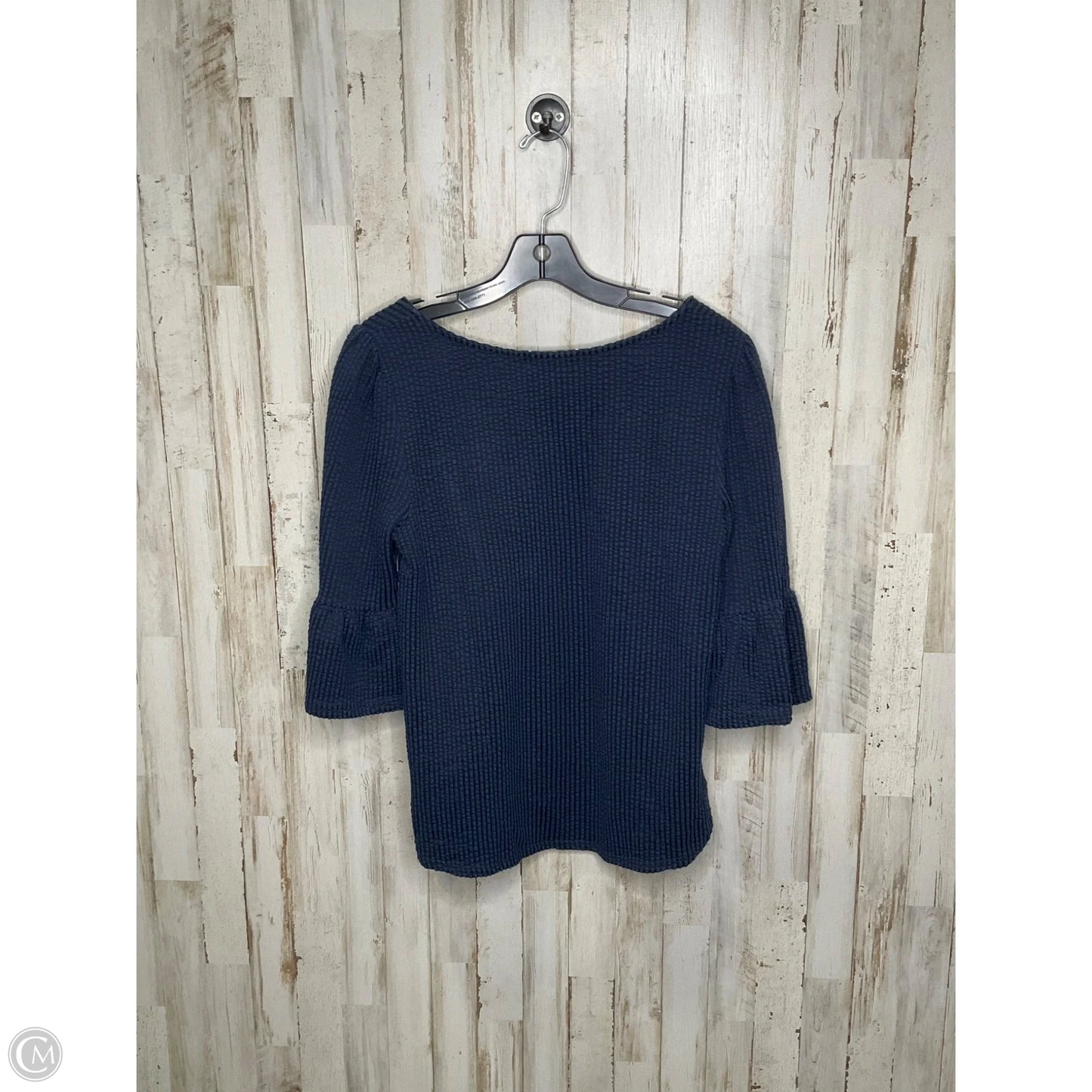 Top Short Sleeve By Green Envelope In Navy, Size: L