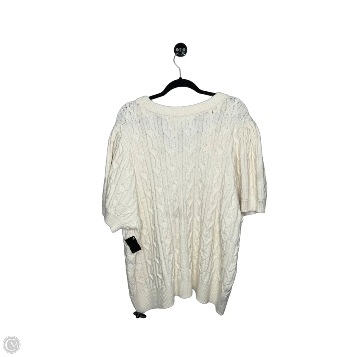 Sweater Short Sleeve By St Johns Bay In Cream, Size: 3x