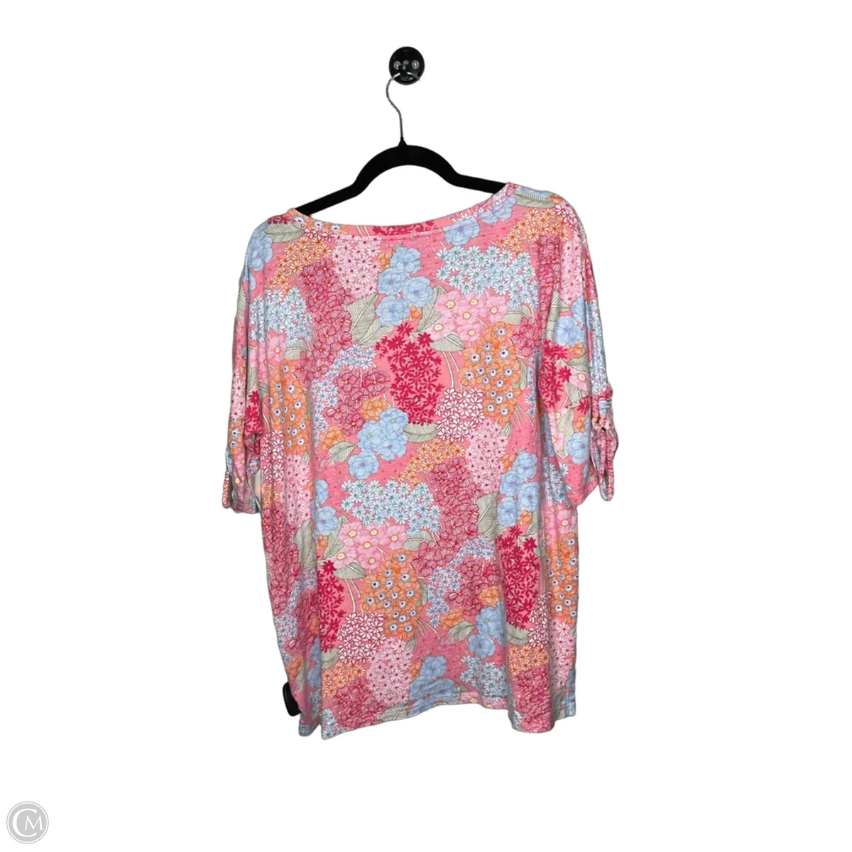 Top Short Sleeve By Talbots In Floral Print, Size: Xl