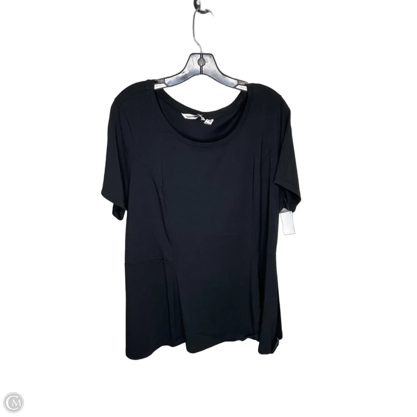 Top Short Sleeve By Isaac Mizrahi Live Qvc In Black, Size: 2x