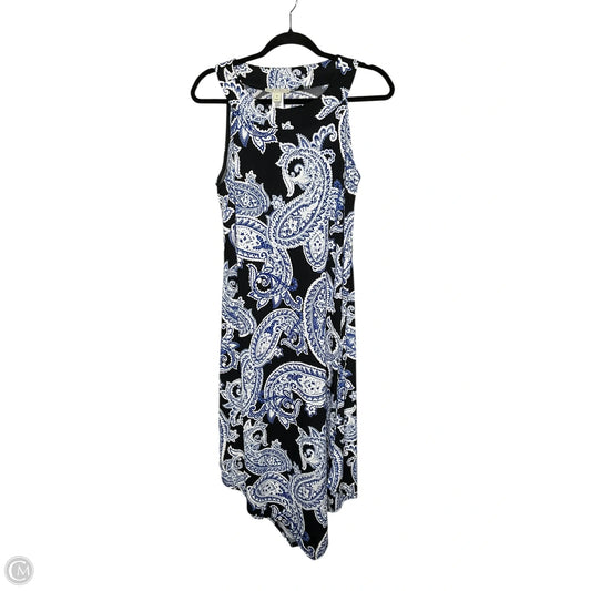 Dress Casual Maxi By Dana Buchman In Black & Blue, Size: M