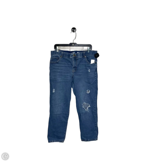 Jeans Straight By Terra & Sky In Blue Denim, Size: 16