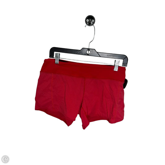 Athletic Shorts By Lululemon In Red, Size: 6