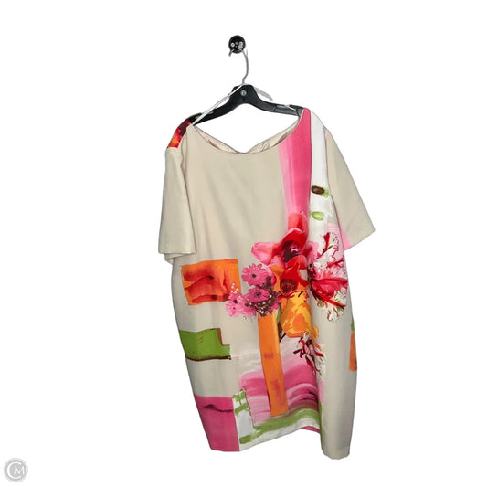 Dress Casual Midi By Julian Taylor In Floral Print, Size: 3x