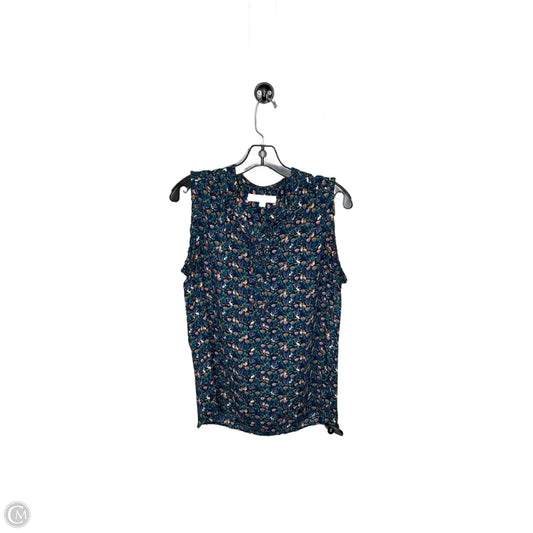 Blouse Sleeveless By Loft In Navy, Size: S