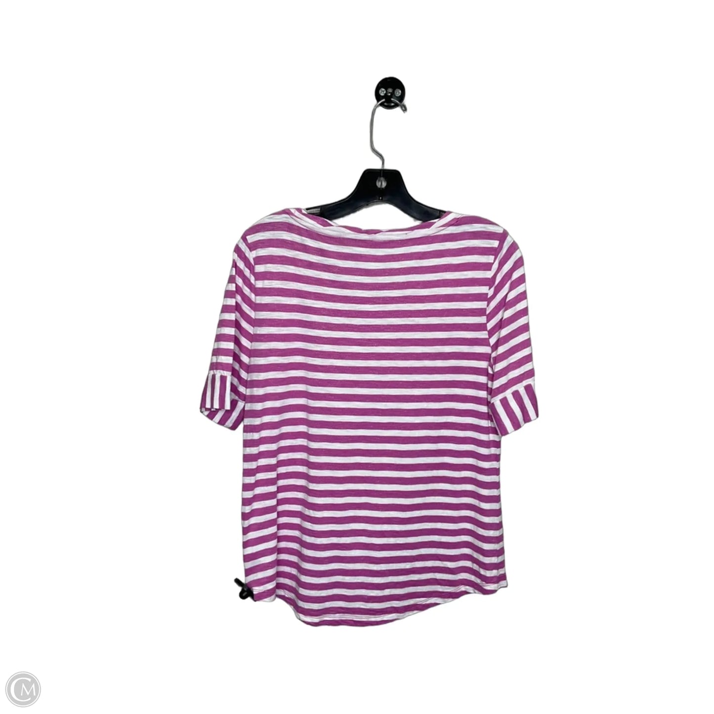 Top Short Sleeve By Talbots In Striped Pattern, Size: S