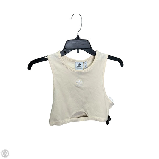 Athletic Tank Top By Adidas In Cream, Size: S