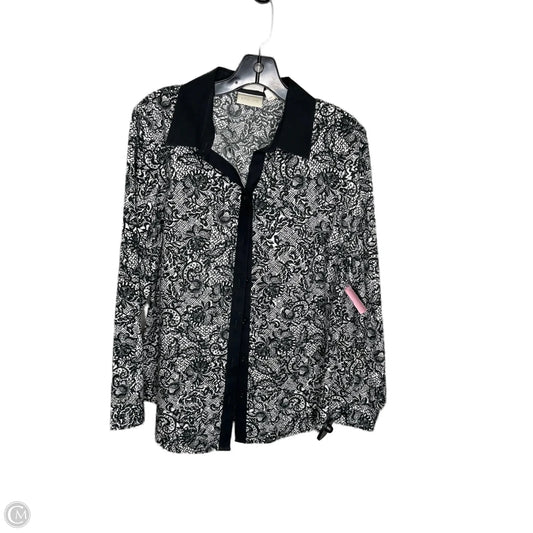 Top Long Sleeve By Chicos In Black, Size: S