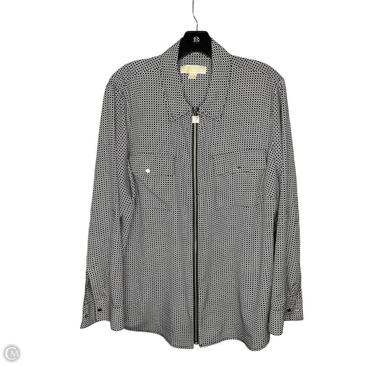 Blouse Long Sleeve By Michael By Michael Kors In Black, Size: 2x