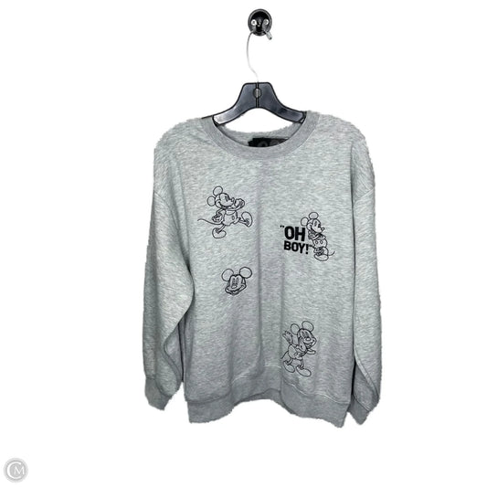 Sweatshirt Crewneck By Disney Store In Grey, Size: Xl