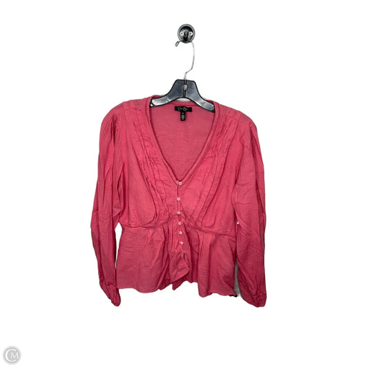 Top Long Sleeve By Jessica Simpson In Pink, Size: Xl