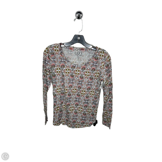 Top Long Sleeve By Loft In Multi-colored, Size: S