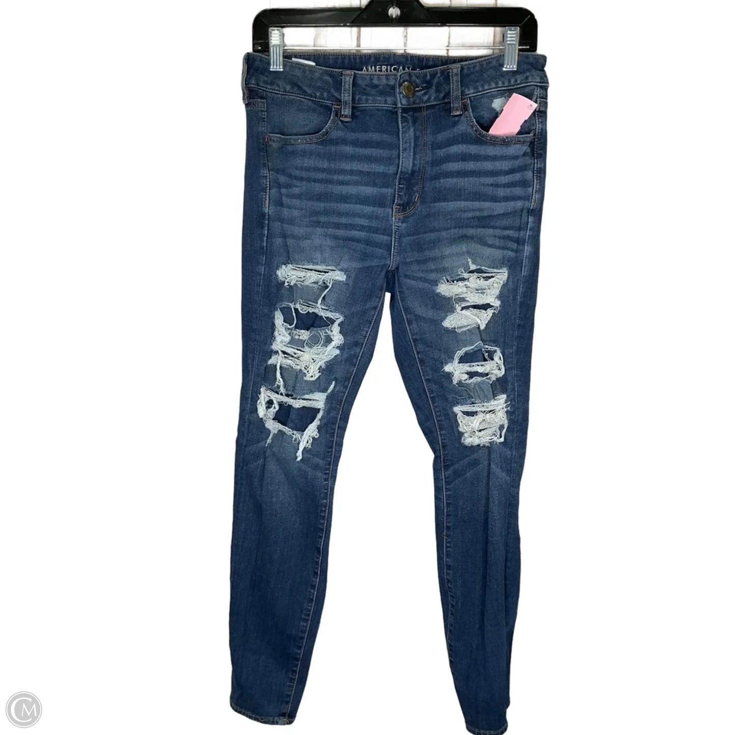 Jeans Skinny By American Eagle In Blue, Size: 10