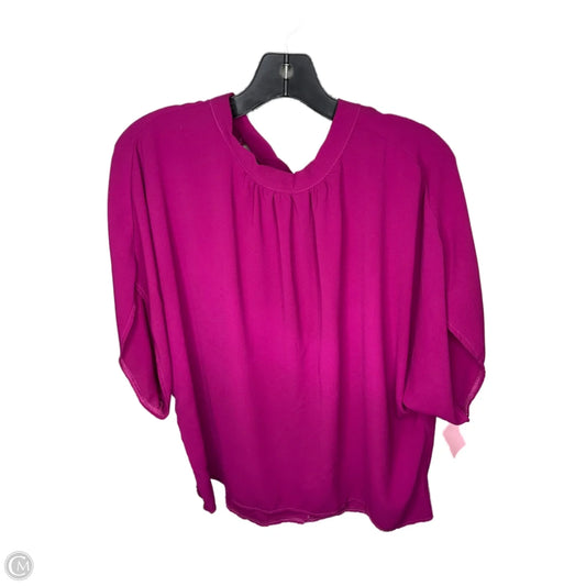Blouse Short Sleeve By Clothes Mentor In Purple, Size: Xl