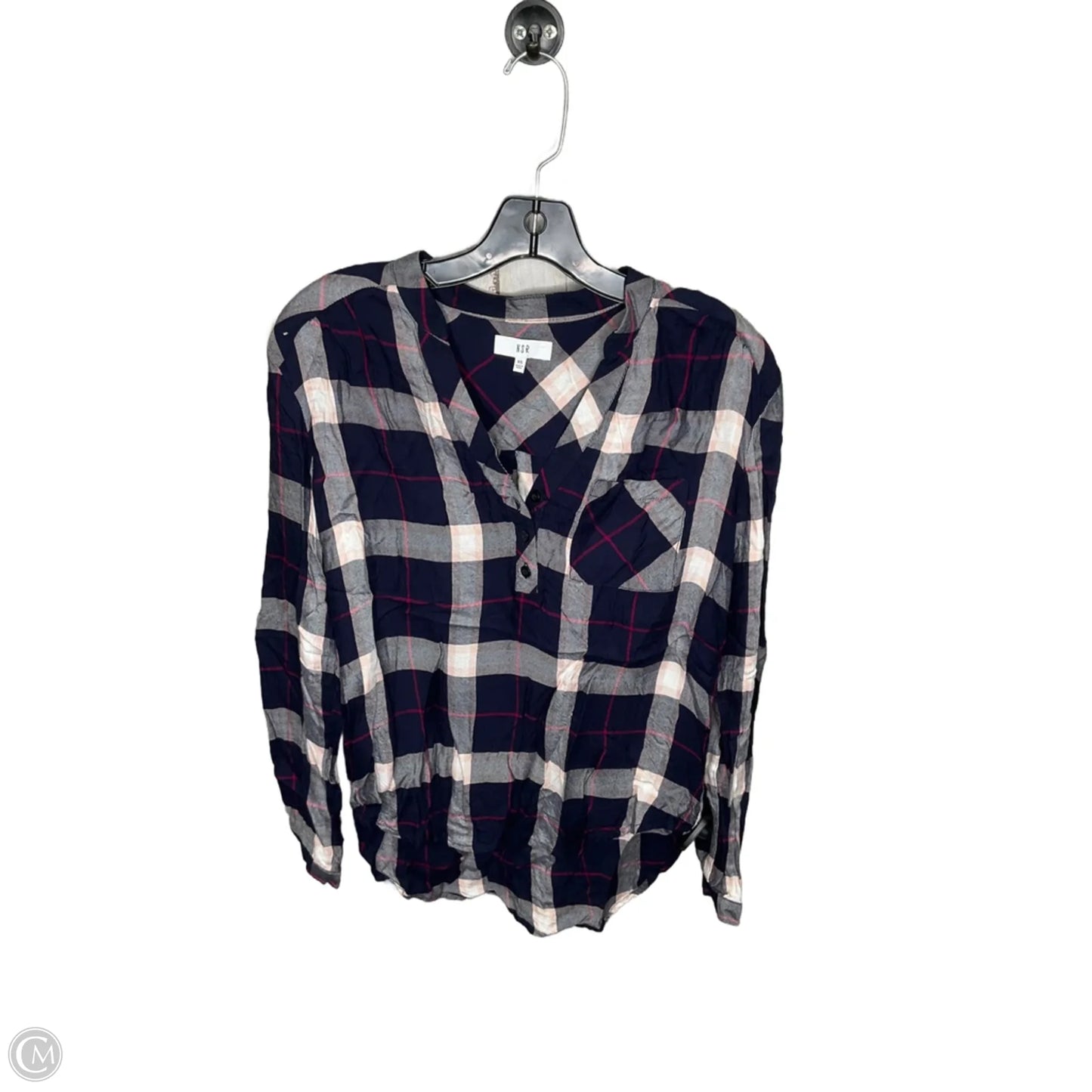 Top Long Sleeve By Clothes Mentor In Navy, Size: Xs