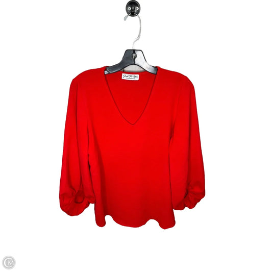 Top Long Sleeve By Clothes Mentor In Red, Size: L