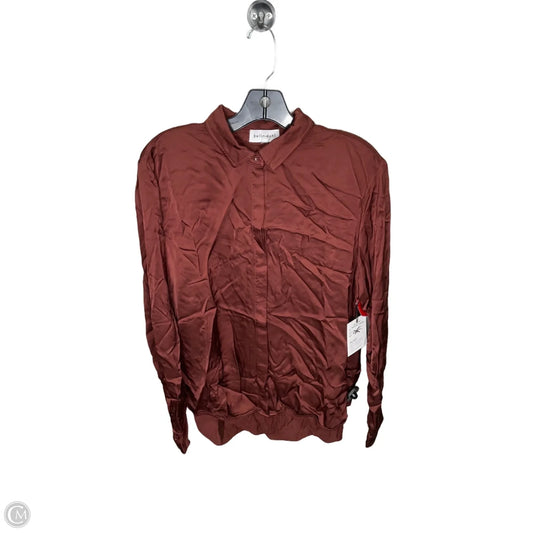Blouse Long Sleeve By Bella Dahl In Bronze, Size: L