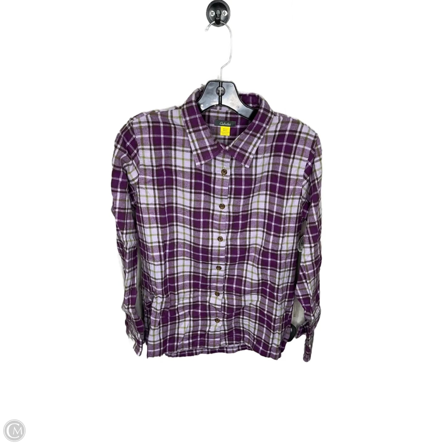 Top Long Sleeve By Cabelas In Purple, Size: M