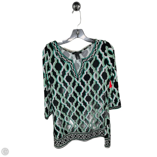 Top Long Sleeve By White House Black Market In Green, Size: L