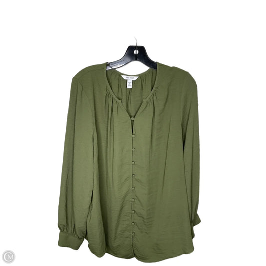 Top Long Sleeve By Nine West In Green, Size: 1x