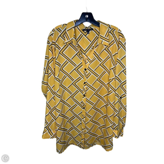 Top Long Sleeve By Clothes Mentor In Yellow, Size: 2x