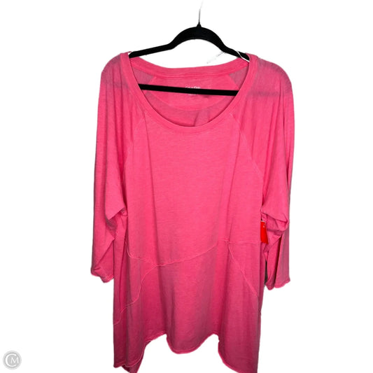 Top Long Sleeve By Calvin Klein In Pink, Size: 3x