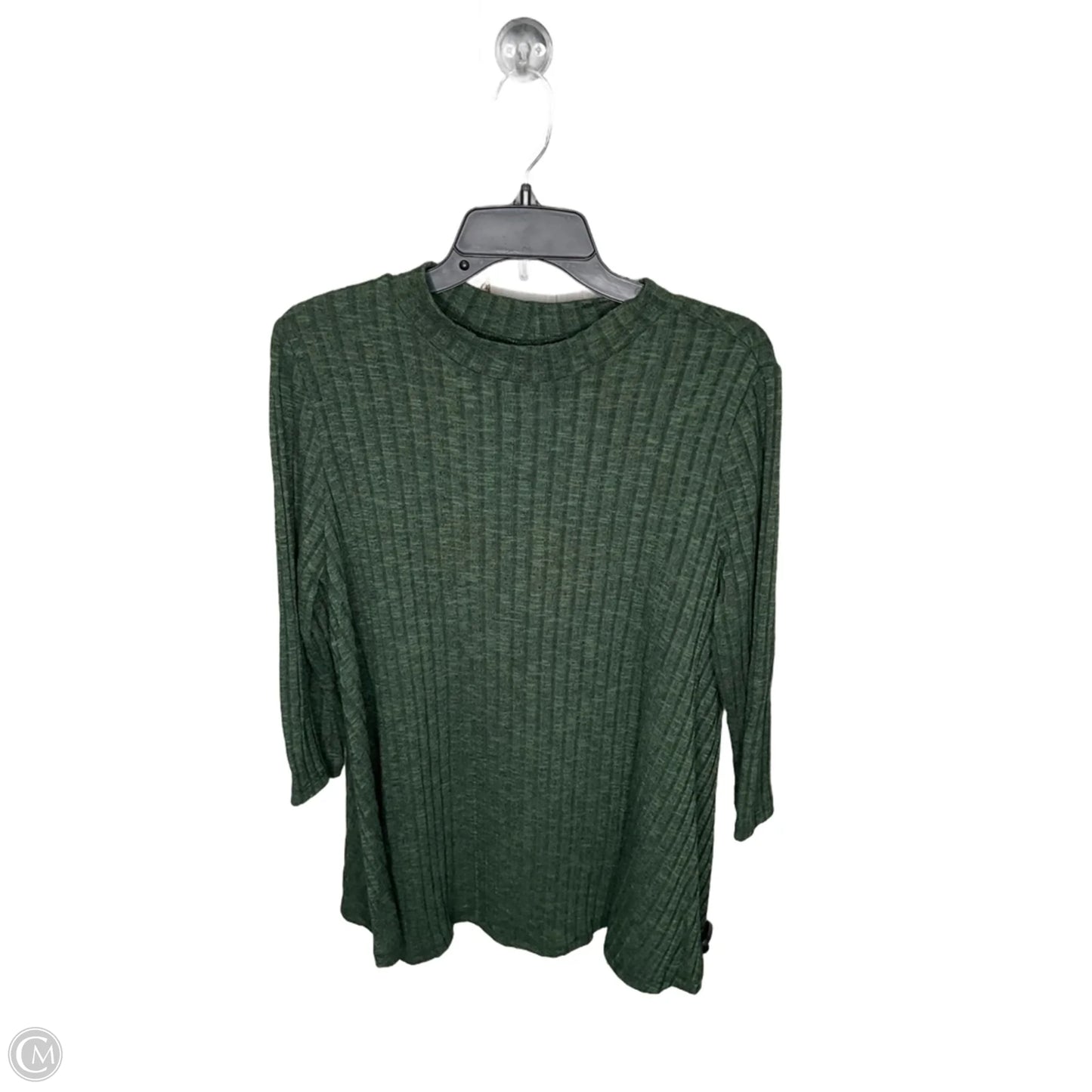 Top Long Sleeve By New Addition In Green, Size: L