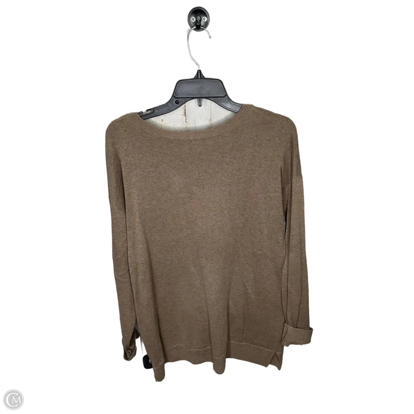 Top Long Sleeve By Jeanne Pierre In Brown, Size: L