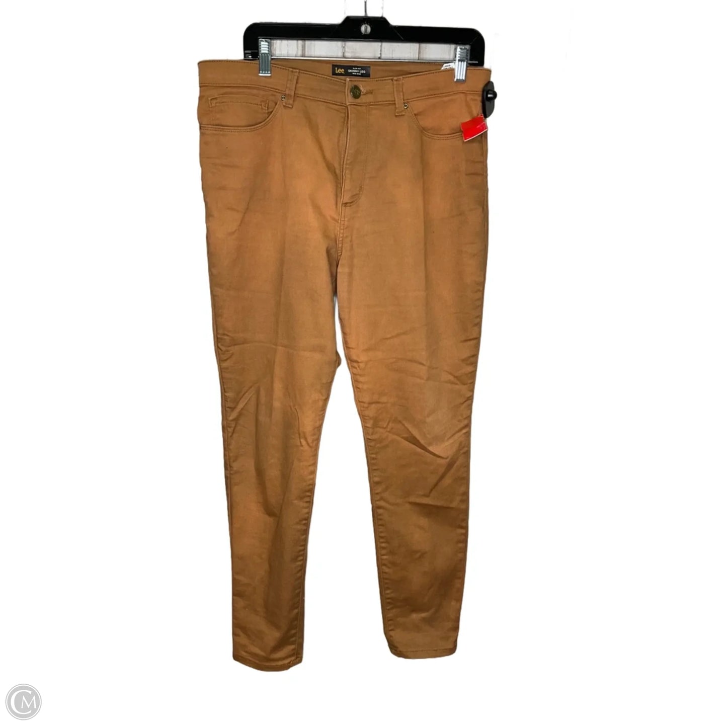 Jeans Skinny By Lee In Brown, Size: 14