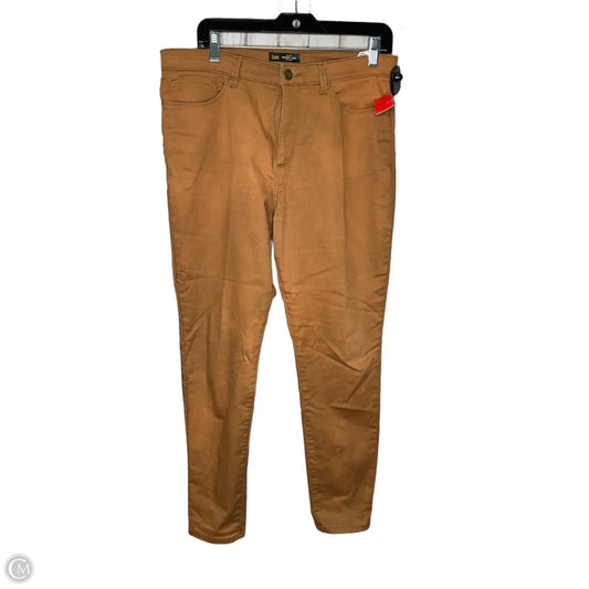 Jeans Skinny By Lee In Brown, Size: 14