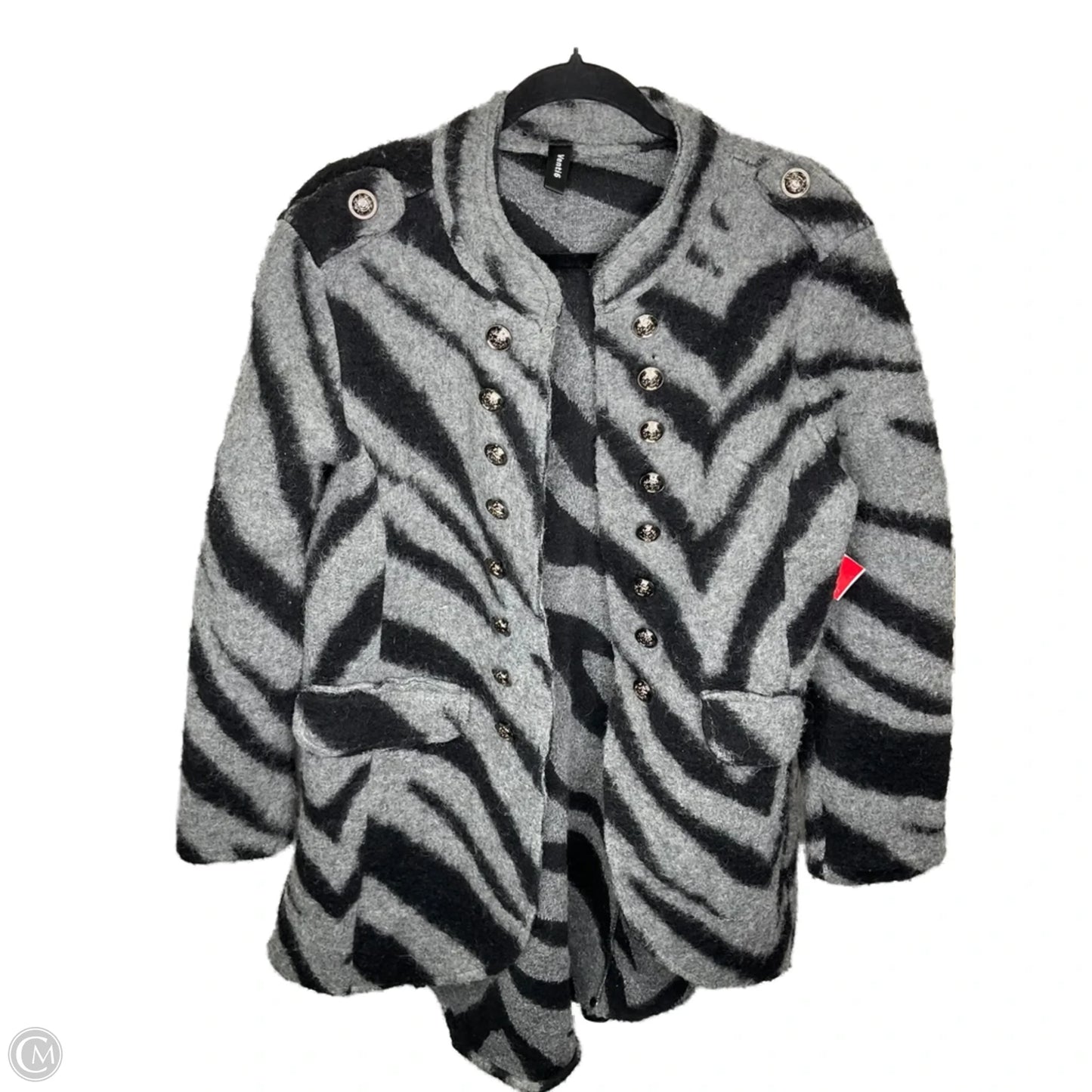 Jacket Fleece By Venti6 In Grey, Size: S