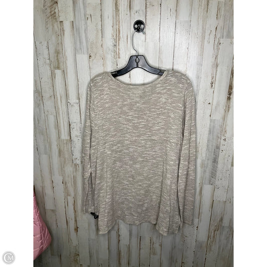 Top Long Sleeve By St Johns Bay In Cream, Size: Xl
