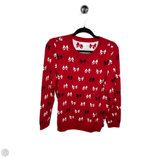 Sweater By Charter Club In Red, Size: L