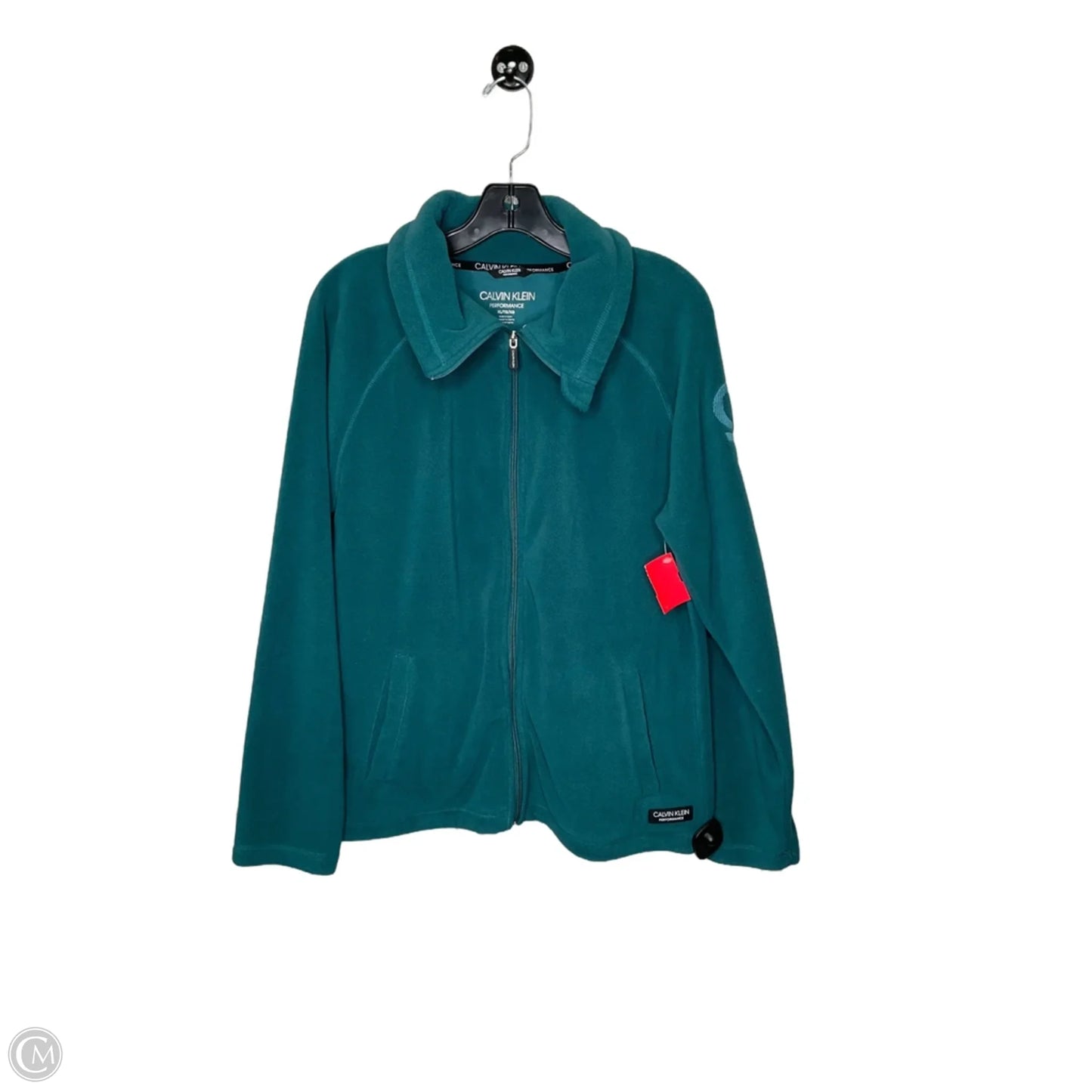 Jacket Fleece By Calvin Klein In Aqua, Size: Xl
