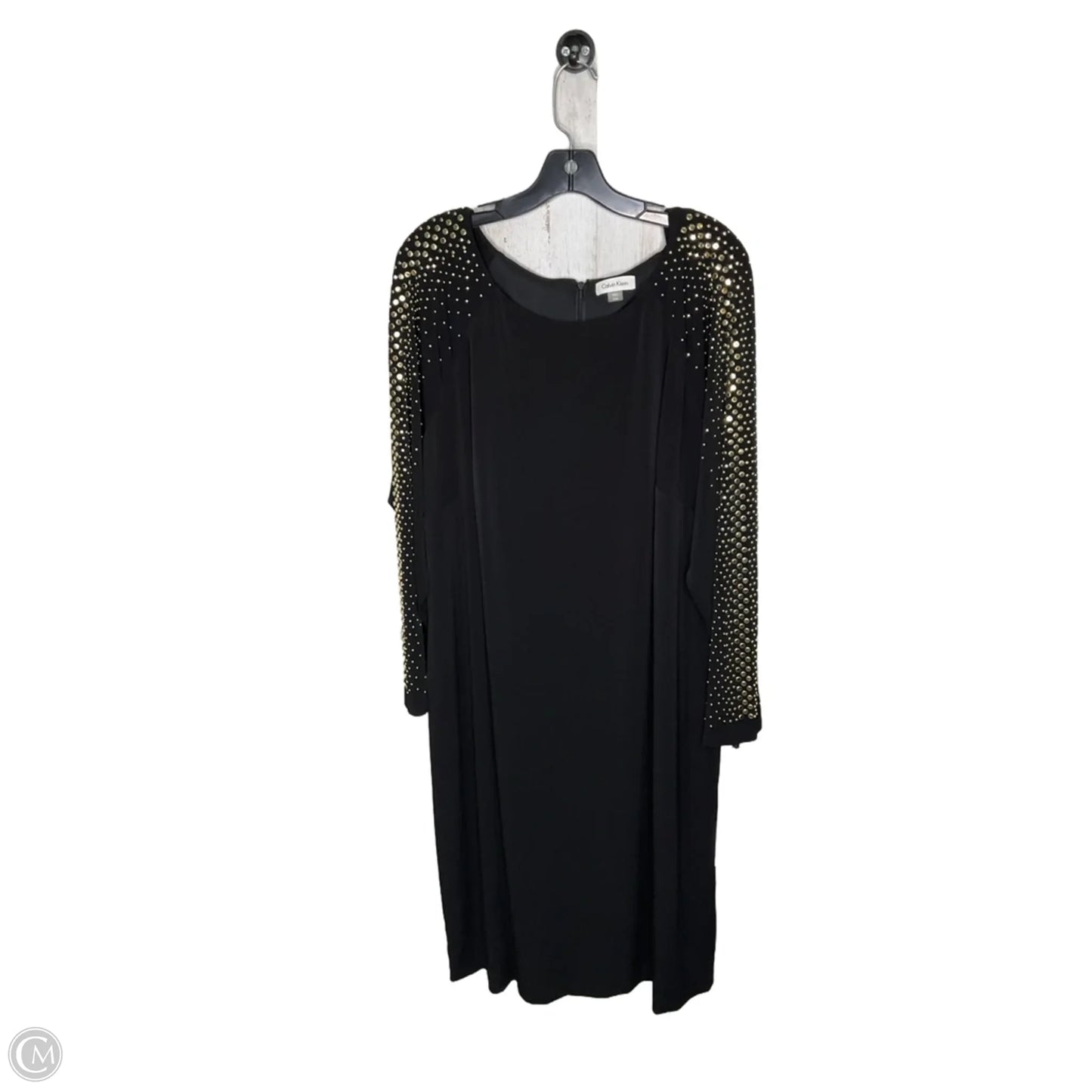 Dress Casual Midi By Calvin Klein In Black, Size: 3x