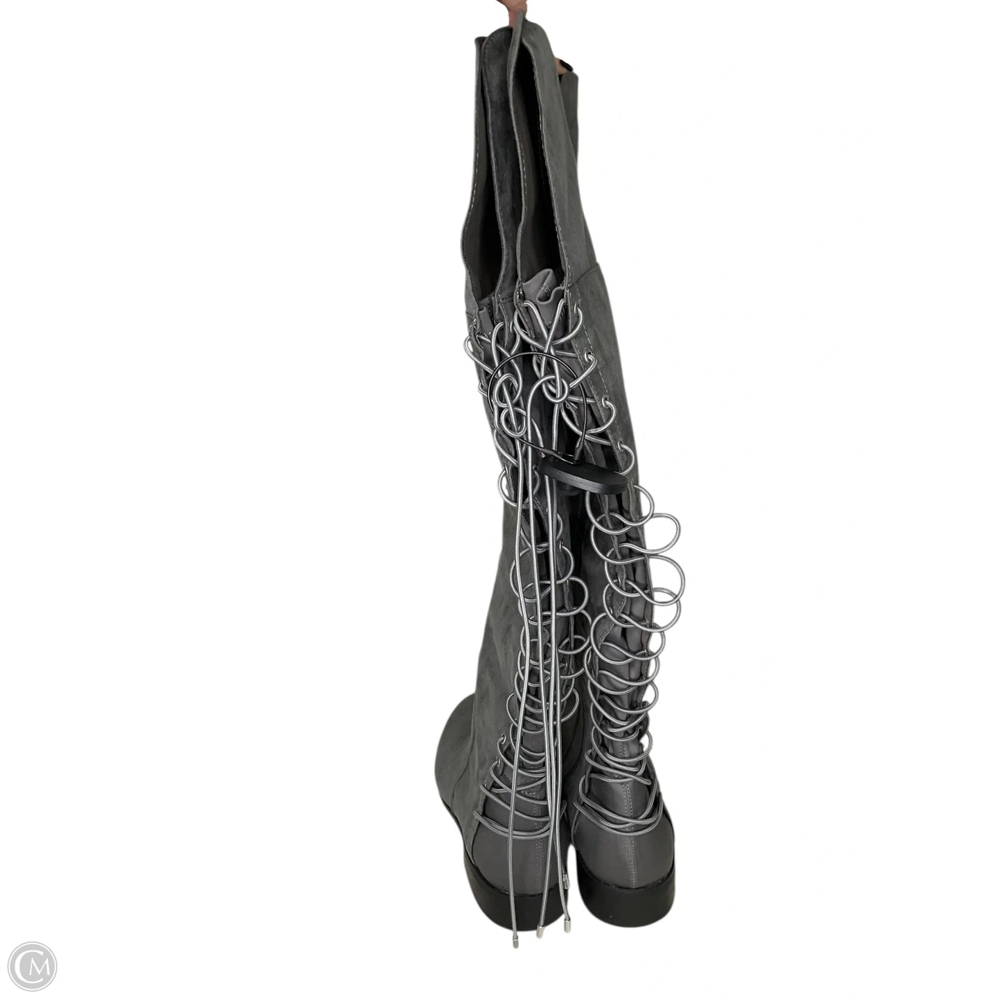 Boots Knee Flats By Torrid In Grey, Size: 12
