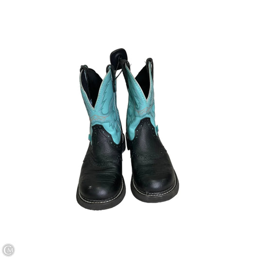 Boots Mid-calf Flats By Jvincent In Blue, Size: 8