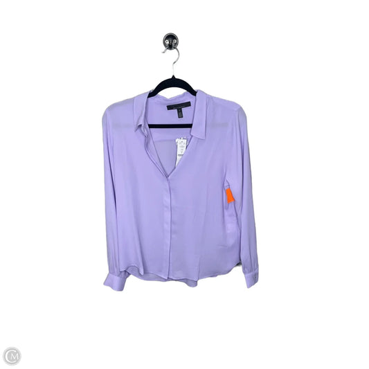 Blouse Long Sleeve By White House Black Market In Purple, Size: S