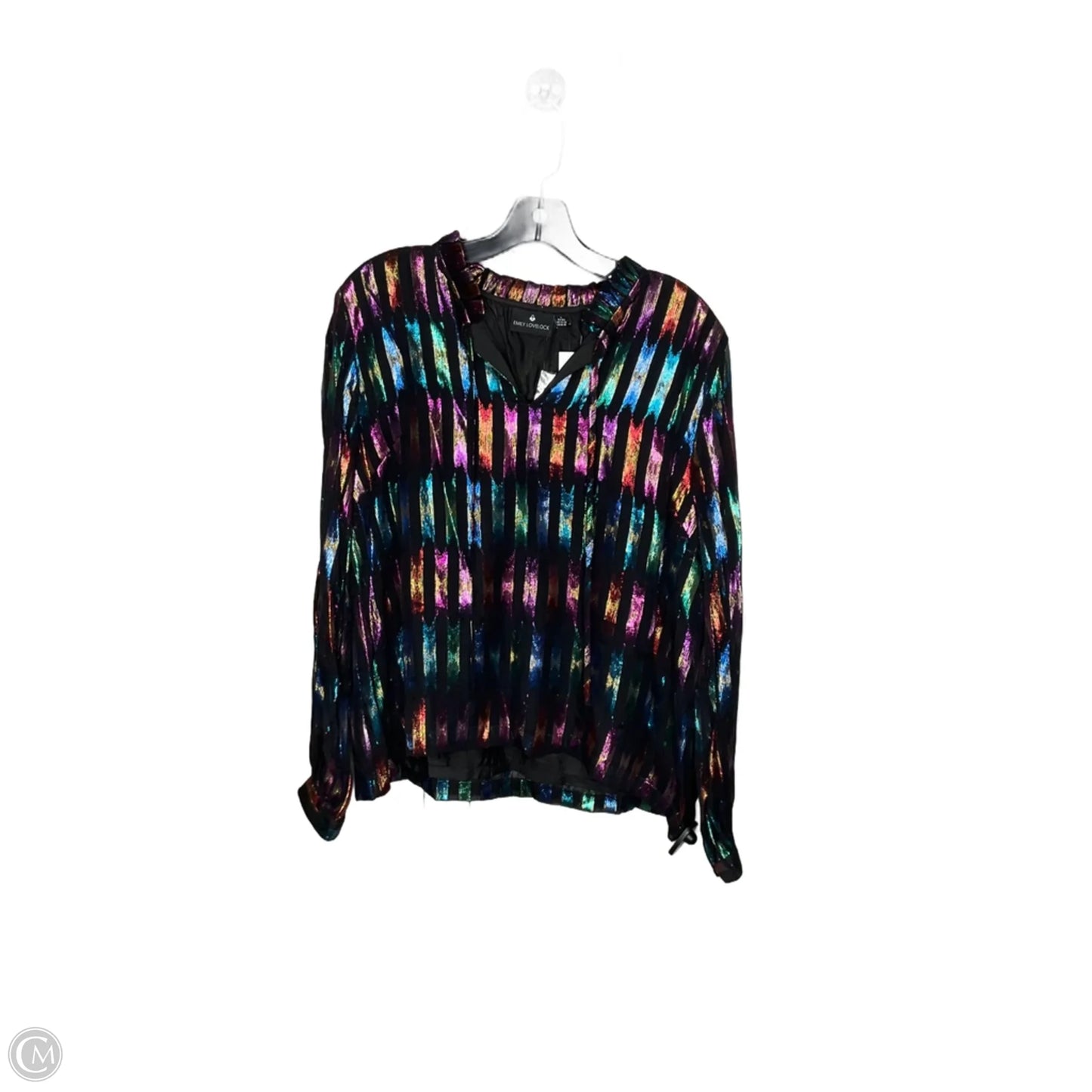 Top Long Sleeve By Cmc In Multi-colored, Size: L