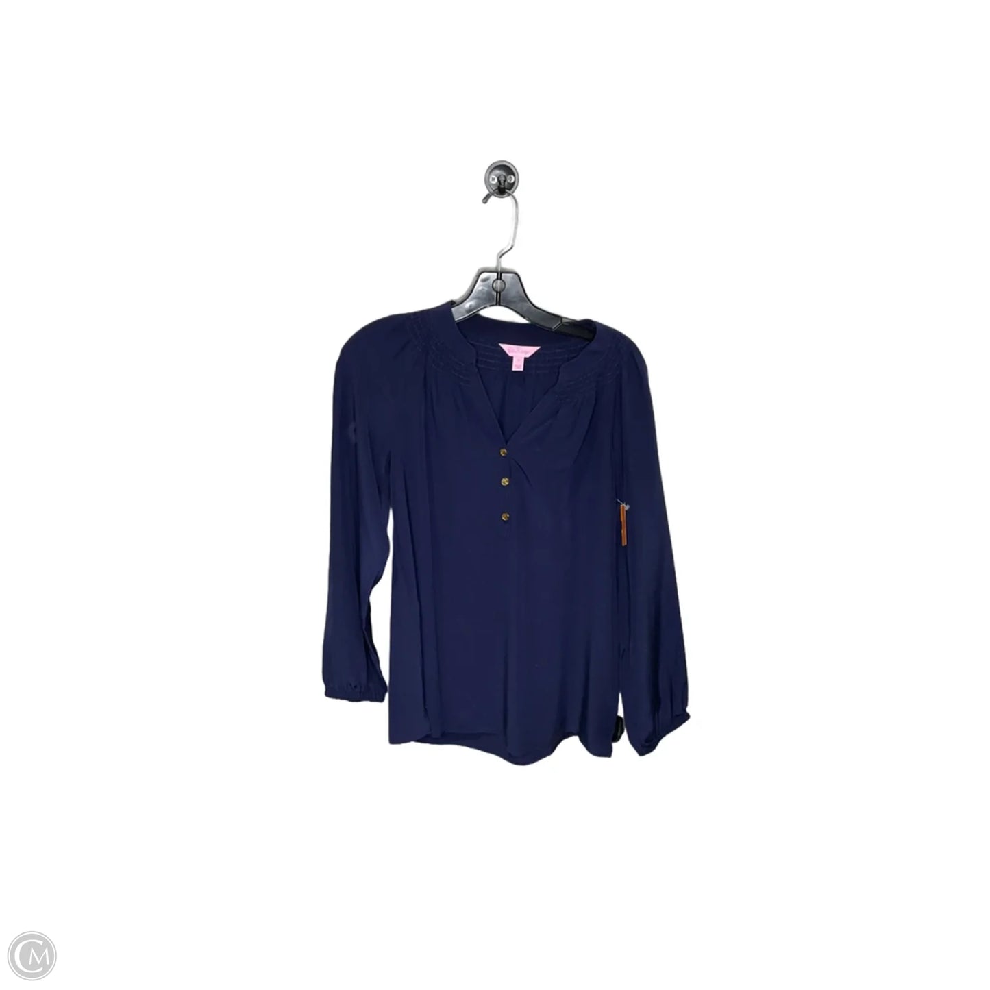 Blouse Designer By Lilly Pulitzer In Navy, Size: Xs