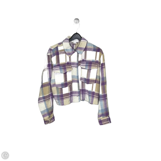 Jacket Fleece By For The Republic In Plaid Pattern, Size: M