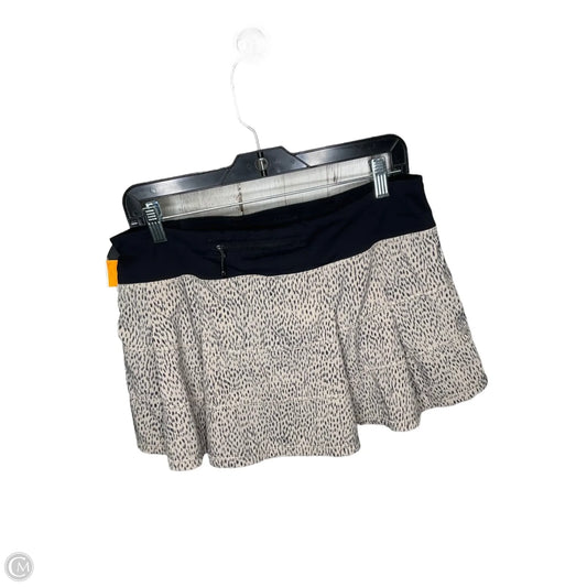 Athletic Skirt By Lululemon In Animal Print, Size: 10