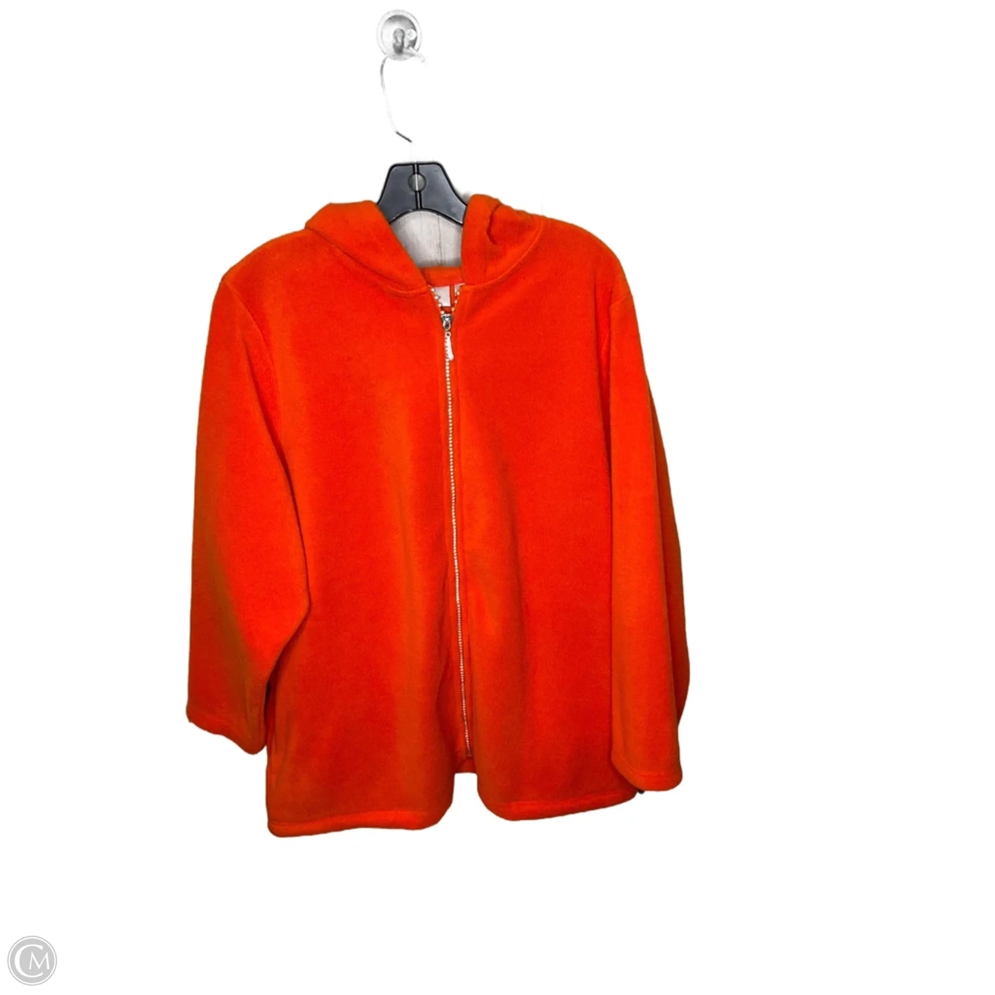 Jacket Fleece By Clothes Mentor In Orange, Size: 1x