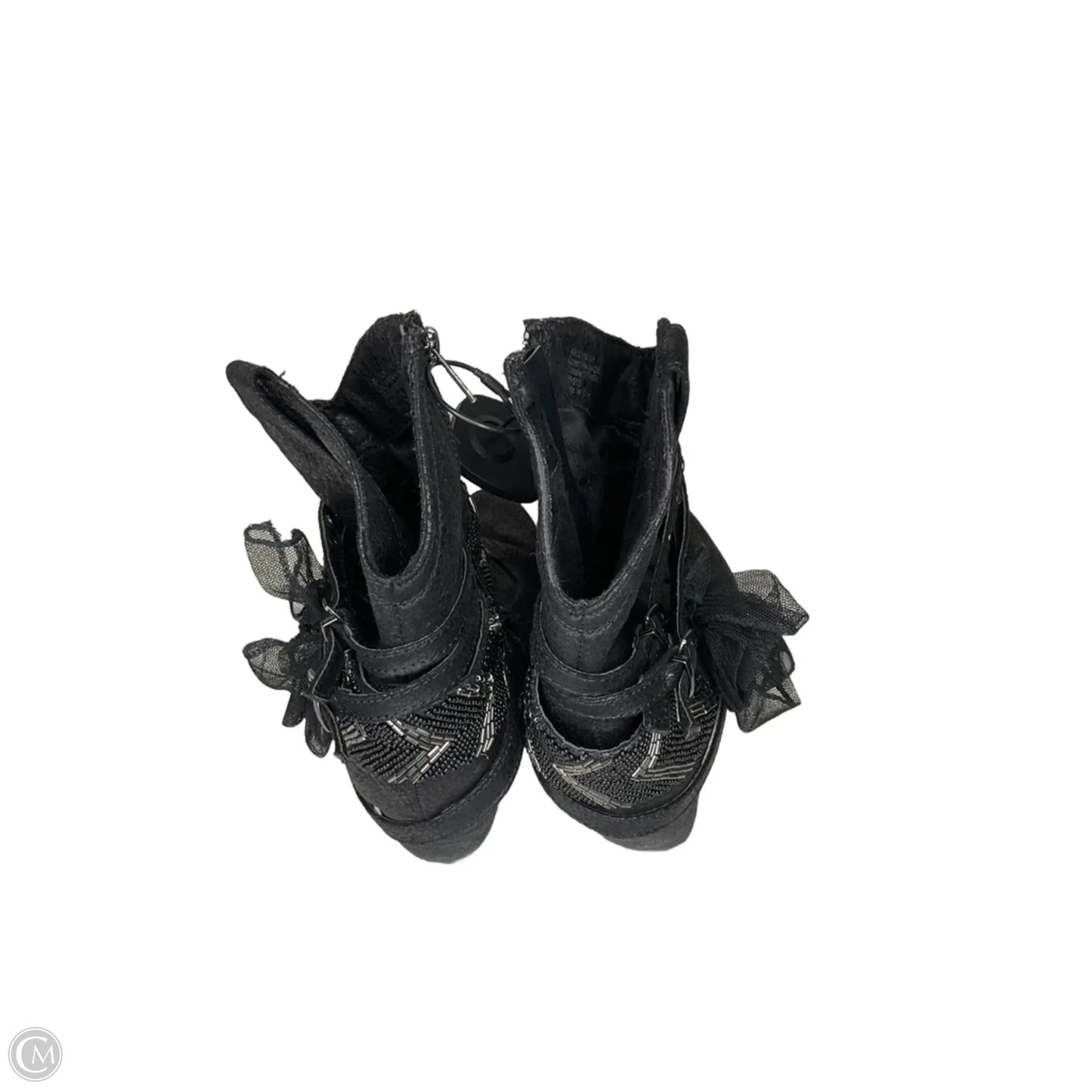 Boots Ankle Heels By Not Rated In Black, Size: 9.5